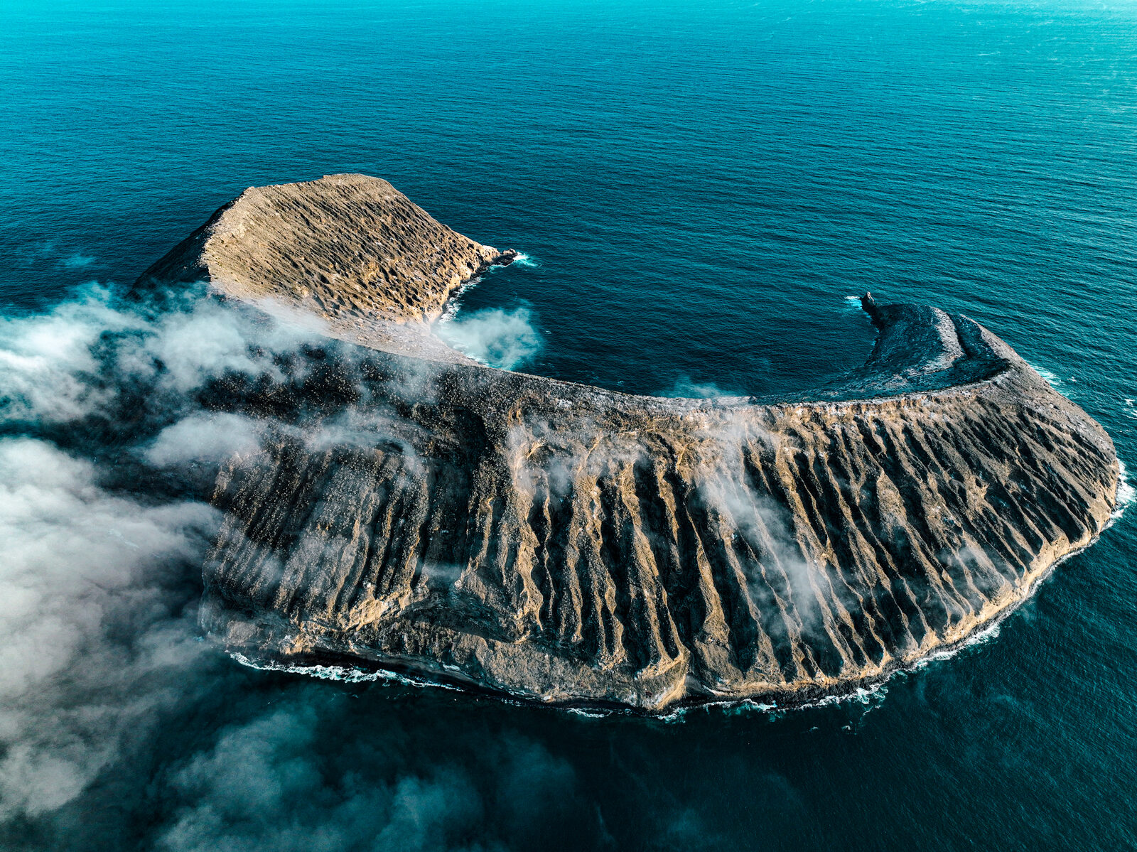 Volcanic islet off Isabela in the ocean
