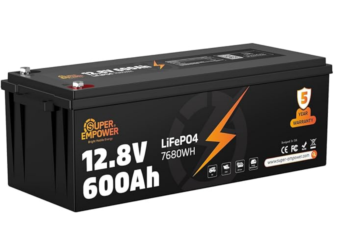 Super Empower 12.8V 600Ah LiFePO4 Battery